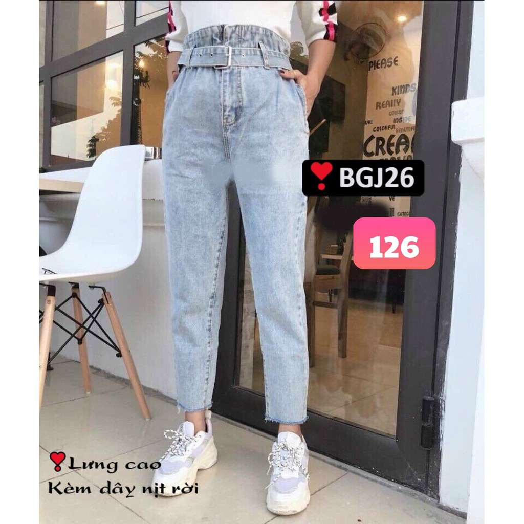 QUẦN JEAN NỮ BAGGY 9 T SIÊU ĐẸP + THẮT LƯNG KÈM THEO