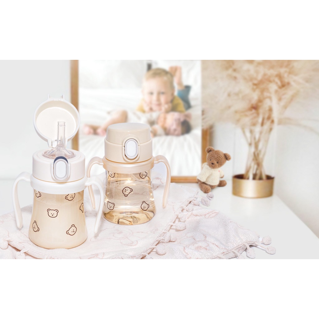 Tay cầm Grosmimi bộ cổ nắp các màu chính hãng nội địa Hàn - tách bình