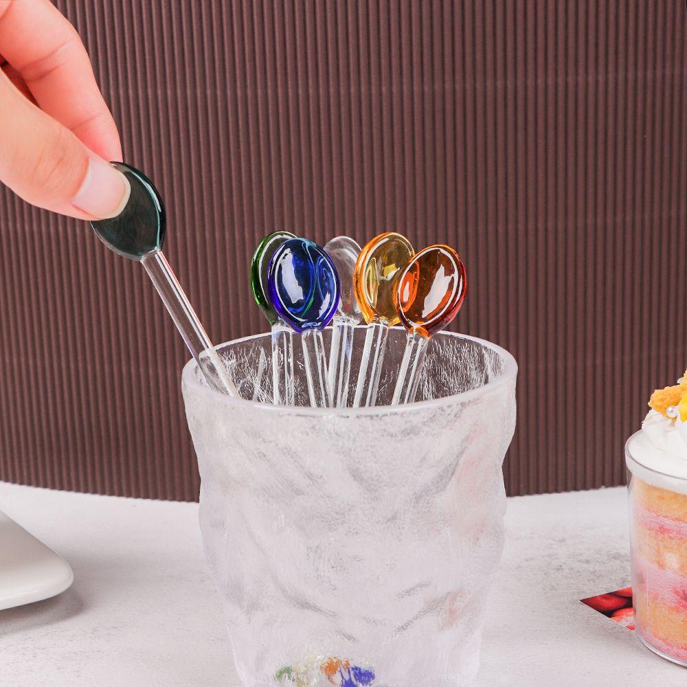 LONTIME Muỗng Uống Trà, Cà Phê Bằng Thủy Tinh Kính