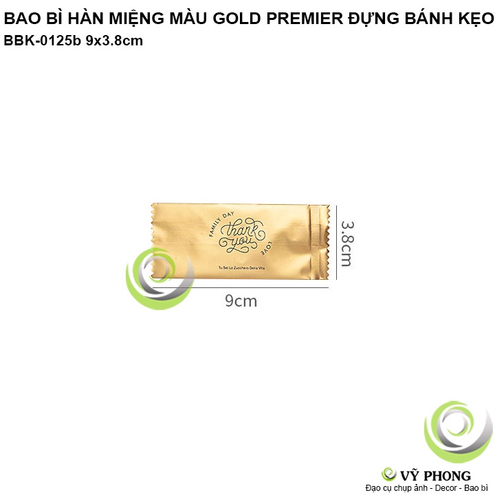 BAO BÌ TÚI NHỰA HÀN MIỆNG MÀU VÀNG GOLDEN SANG TRỌNG ĐỰNG BÁNH KẸO QUÀ TẶNG XUÂN NĂM MỚI DỊP LỄ TẾT NOEL BBK-0125