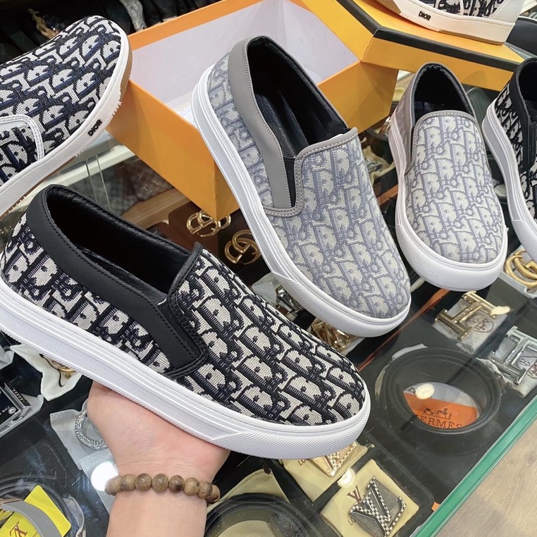 Giày Slipon ☀ FULLBOX BILL TÚI ☀ Giày Slipon Dior vân monogram fullbox [ 83TC ]