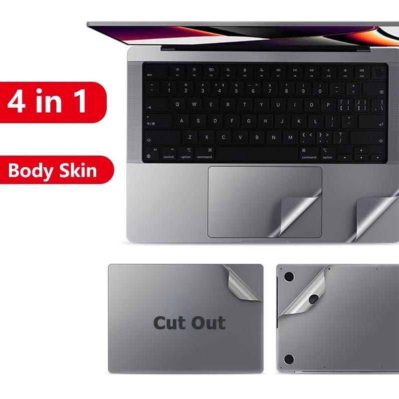 Dán bảo vệ laptop Miếng Dán 4 Trong 1 A C D Cho miếng dán Macbook Skin decal 2022 Air M2 15 A2941 A2681 Pro 14 13 16 inch M1 020 A2337 A2338 Retina