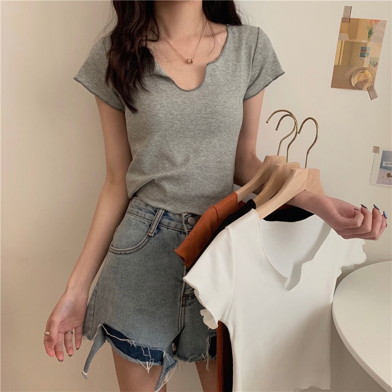 Áo Thun Tay Ngắn Thiết Kế Mới Thời Trang Mùa Hè Dành Cho Nữ