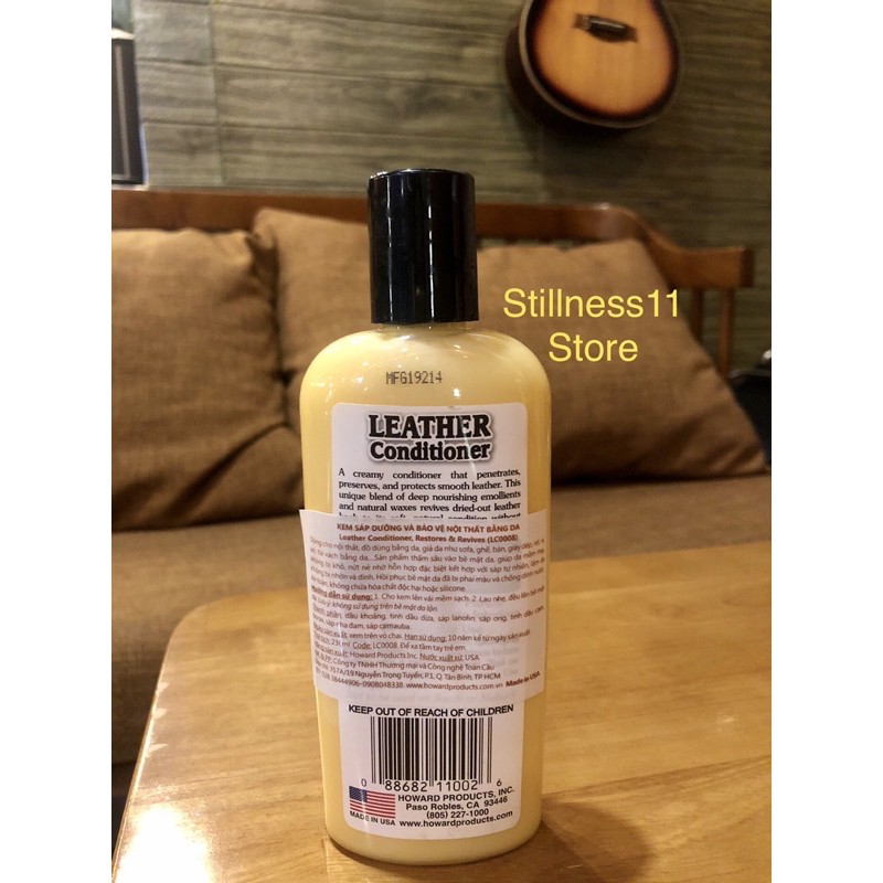 [Hàng Mỹ chính hãng]. Kem sáp dưỡng và bảo vệ đồ dùng bằng da, giả da. Leather Conditioner. 236ml