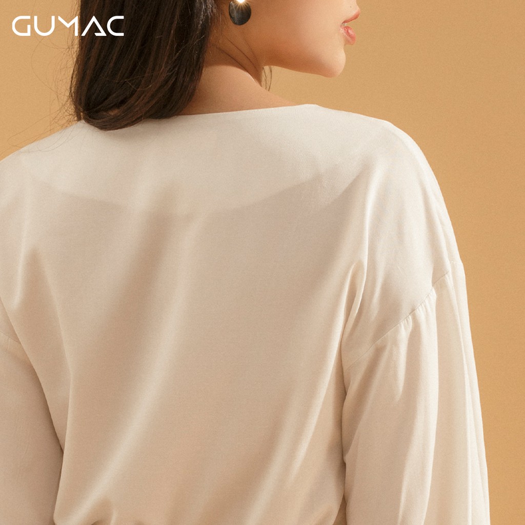 [Mã WABRGU100 giảm 15% đơn 249K tối đa 100k] Áo tay phồng nút gỗ AA764 GUMAC | BigBuy360 - bigbuy360.vn