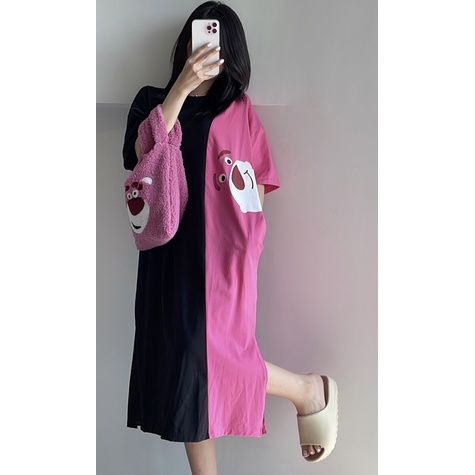 Đầm suông gấu dâu cute