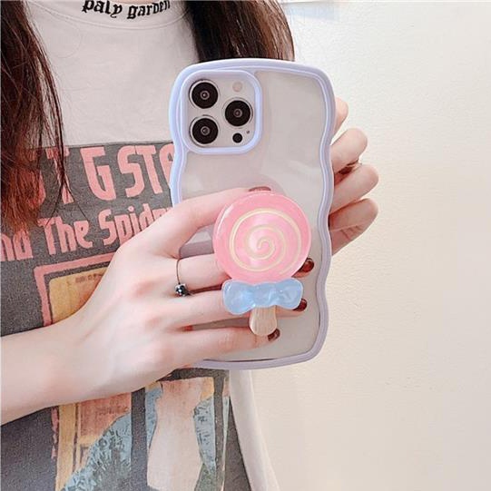 Ốp lưng i phone mây gợn sóng tách viền kèm pop kem 7plus/8plus/x/xs/11/12/13 pro/max/plus/promax- Dino case