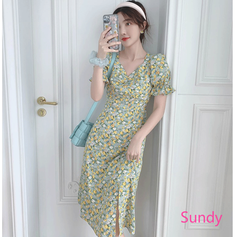 Đầm Hoa Cúc Xinh Xắn Cho Bé Gái