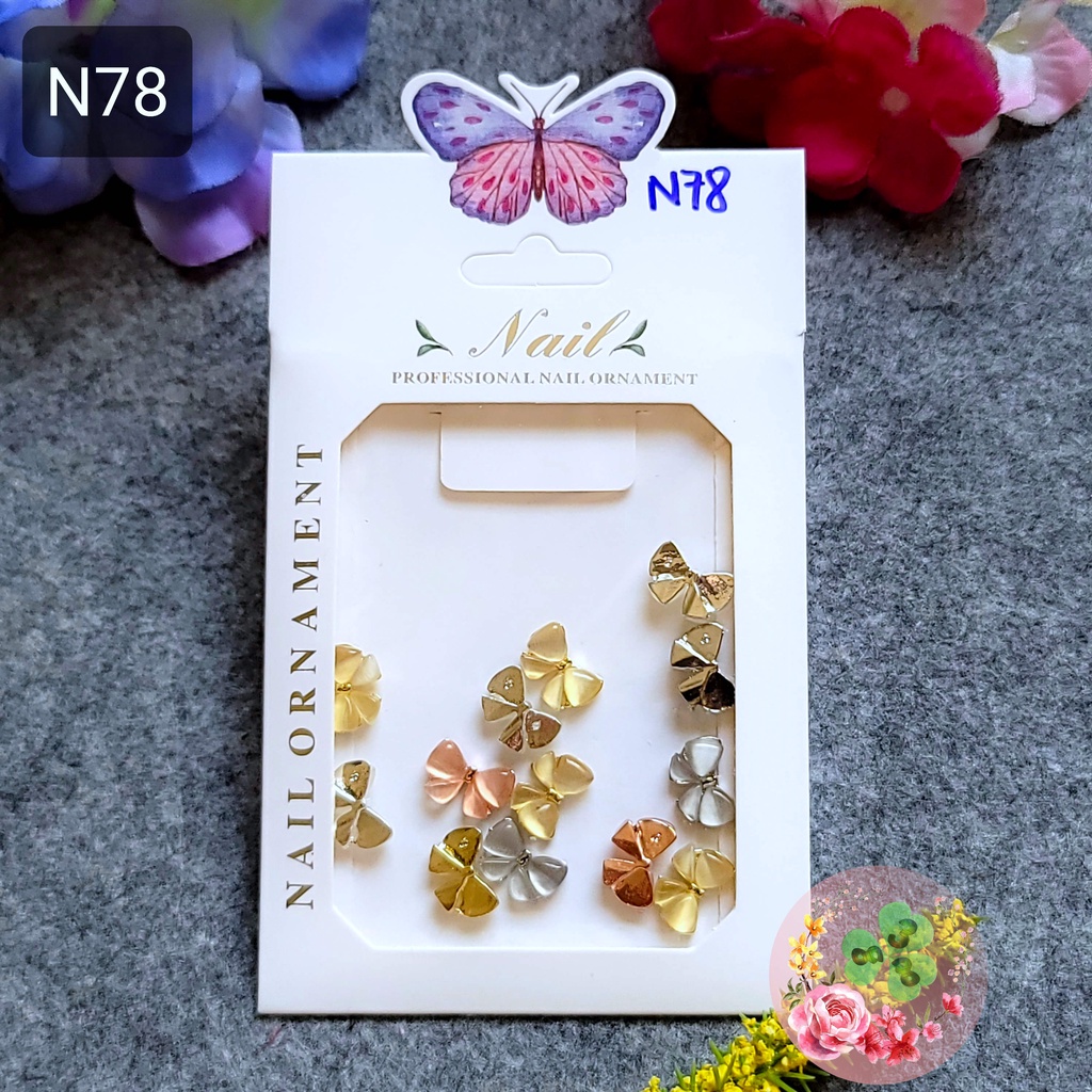 Mã N78 - Set phụ kiện "Bướ.m nhỏ", chuẩn chất lượng, đính dán móng, siêu sang chảnh.