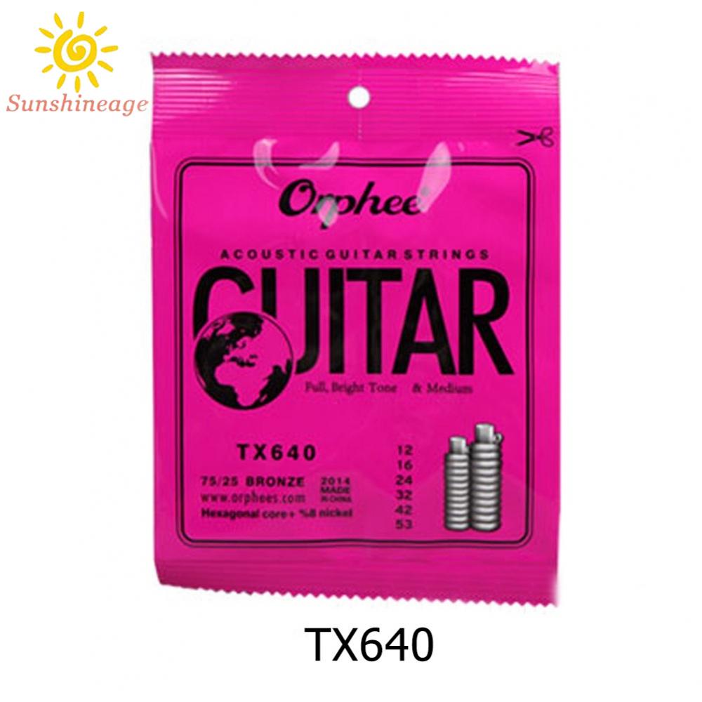 SUNAGE- ~Orphee Acoustic Guitar Strings Full-Size Light Medium 10-47/11-52/12-53 Gauges【SUNAGE-HOT Fashion】