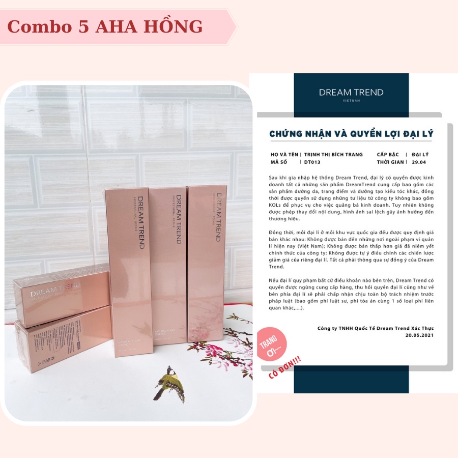 [COMBO 5 AHA HỒNG] Dream Trend tinh chất dưỡng tóc aha HỒNG