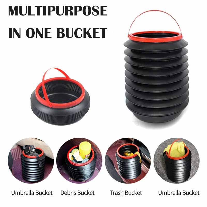 Thùng Rác Màu Đen Có Thể Gấp Gọn Tiện Lợi Cho Xe Hơi