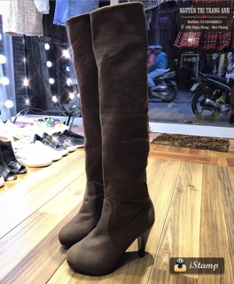 Boot xuồng cao trên gối (Ảnh thật nâu + đen) 