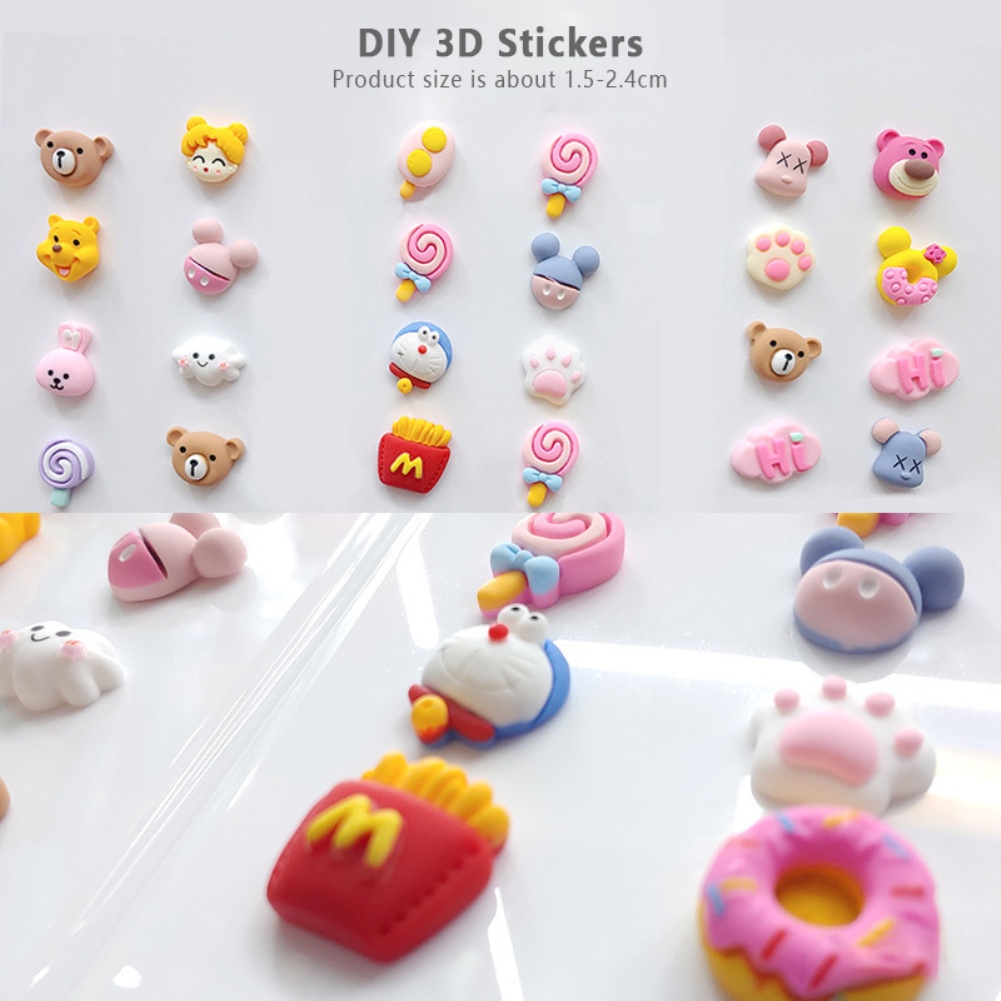 Bộ 4 miếng dán họa tiết hoạt hình 3d dễ thương chống thấm nước