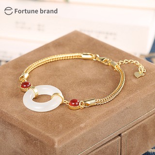 ✨Safety lock eyes🔥 Good luck and fortune, ♥ ️ Feng Shui Bracelet - Fortune Bracelet Lucky white jade bracelet ♥ ️ Five safe emperor money chains, transfer money, fight evil spirits, love 💓