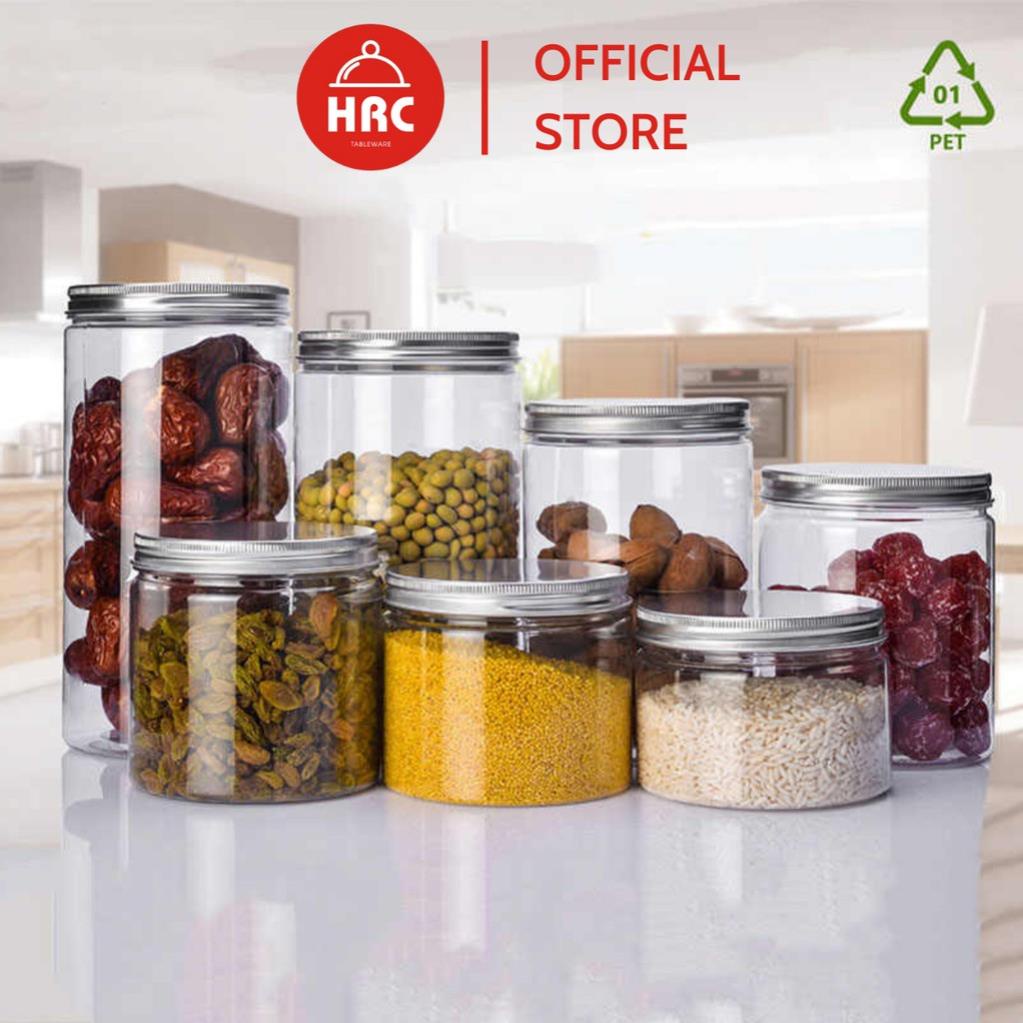 100 Hũ nhựa pet 500ml nắp nhôm đựng đồ khô (GIÁ RẺ) Hũ đựng thực phẩm, ngũ cốc nhiều kích cỡ