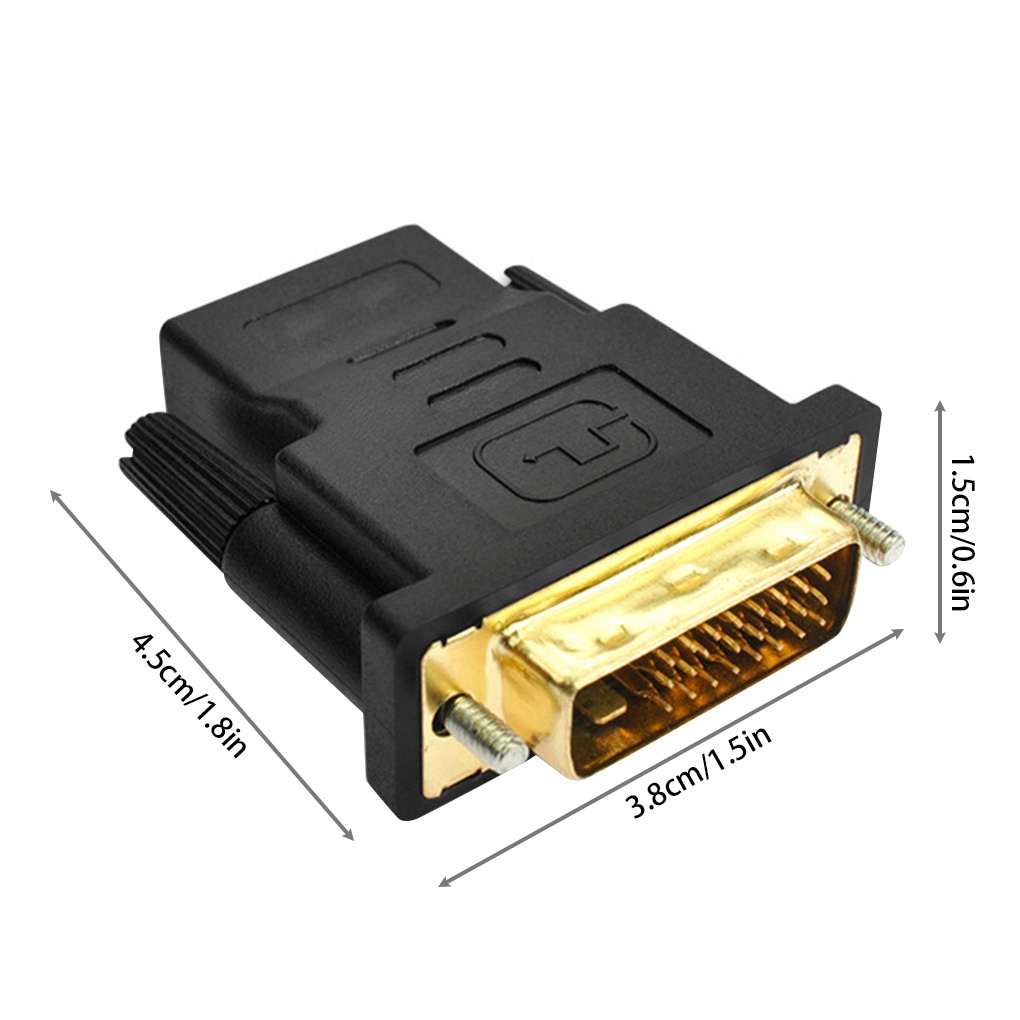 HD to DVI Adapter Head Male to Female Converter Computer TV Box Display Adapter Cable