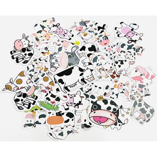 Sticker bò sữa 30-60 decal ép lụa cái khác nhau/ hình dán bò sữa