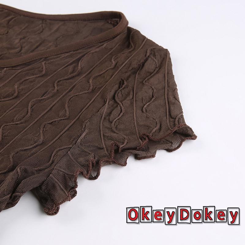 Áo Lửng Cổ Chữ V Màu Trơn Quyến Rũ Dành Cho Nữ