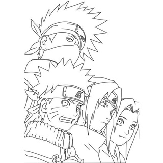 Bộ Tranh tô màu, màu nước NARUTO cho bé tập sáng tạo