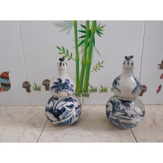 Bình hồ lô gốm sứ Bát Tràng 1000ml