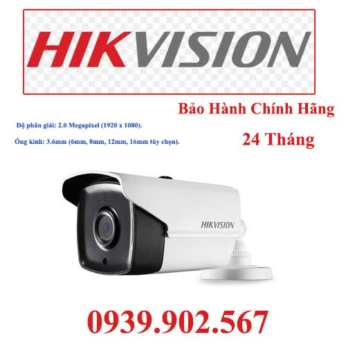 Camera HD-TVI hồng ngoại 2.0 Megapixel HIKVISION DS-2CE16D0T-IT5