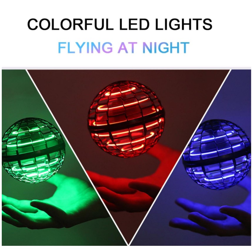 Đồ Chơi Bay Orb Xoay 360 Độ° Boomerang Đèn LED RGB-LED Có Thể Xoay Được