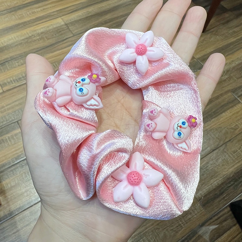 Dây Cột Tóc Nabel Màu Hồng Ngọt Ngào Dễ Thương Phong Cách Hàn Quốc Cho Bé Gái