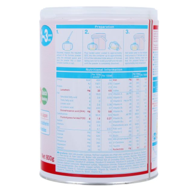 Sữa boịt Meiji Growing Up Formula 800g (4.2022)