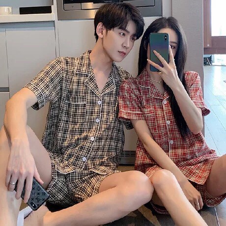 Đồ ngủ mặc couple nam nữ - Bộ pijama chất vải siêu mát dành cho các cặp đôi