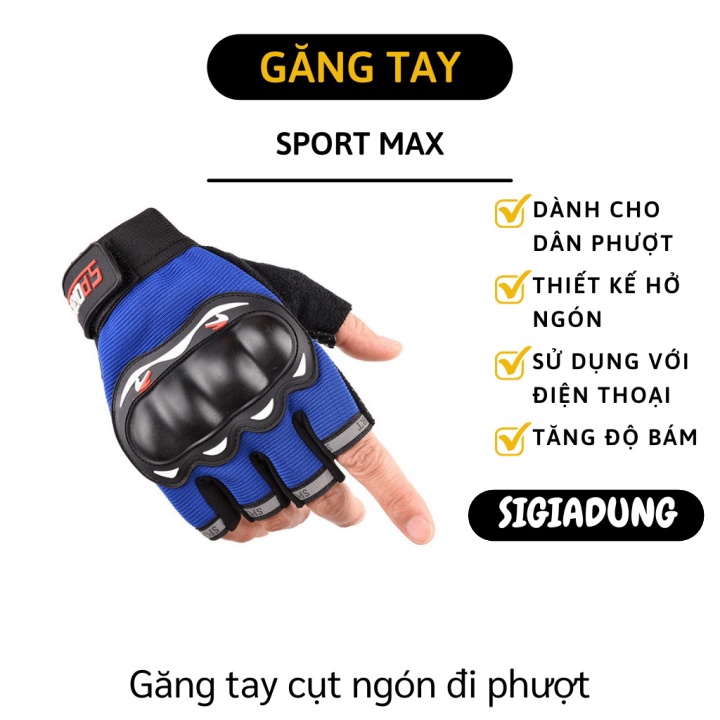 [SGD] Găng Tay Thể Thao - Bao Tay Đi Phượt Cụt Ngón Có Gù Bảo Vệ Tay, Cực Ngầu 4956