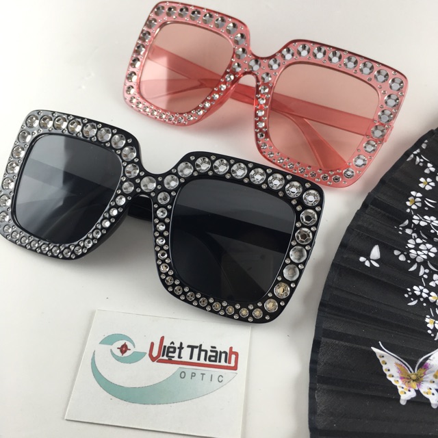GIÁ SỈ mắt Kính mát vuông cho nữ đính đá nhân tạo kính râm bản to hot nhất 2023