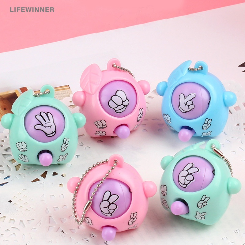 Móc Khóa Hình Quả Trứng Chơi Game Rock-Piper-Scisors Đáng Yêu