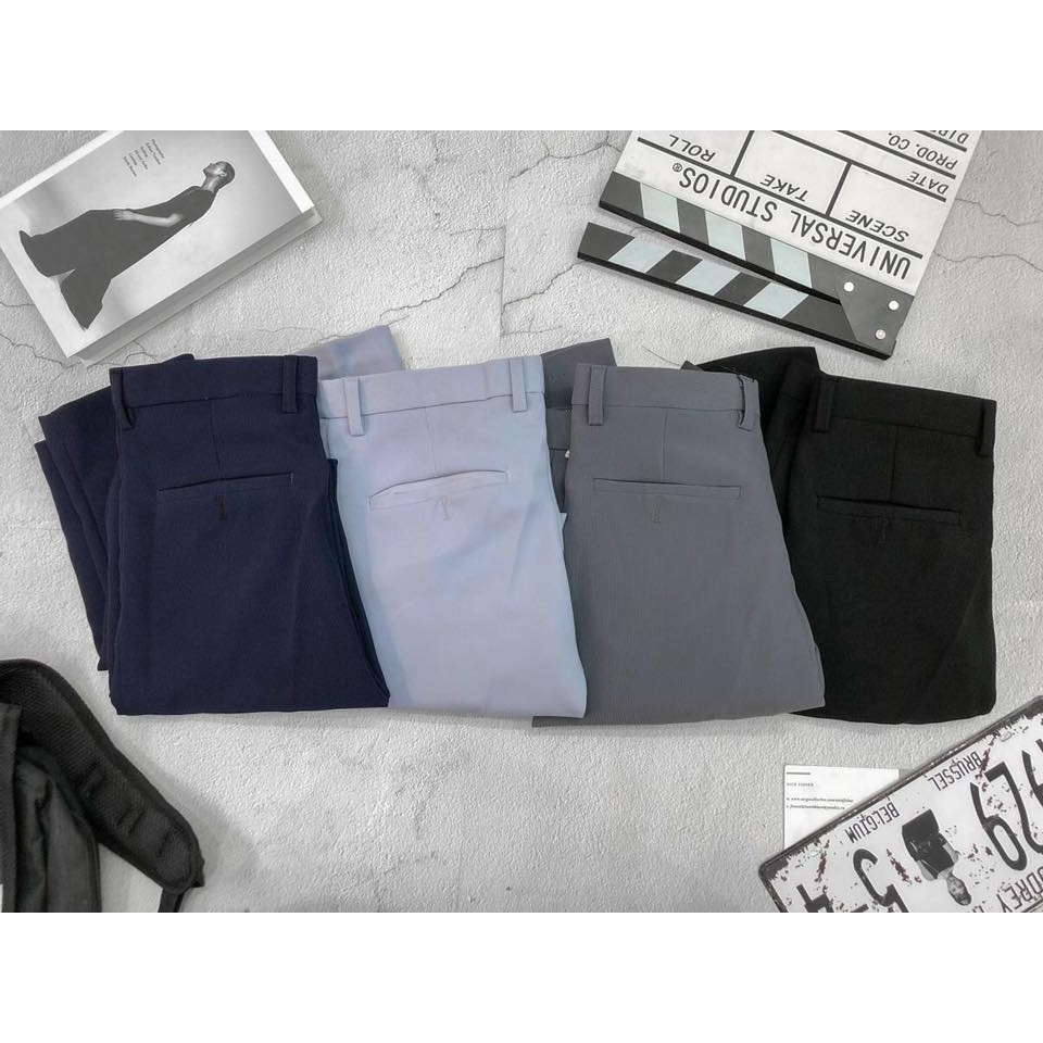 Quần âu nam, quần baggy đen co dãn ôm ống côn vải chống nhăn cao cấp không bai, xù | BigBuy360 - bigbuy360.vn