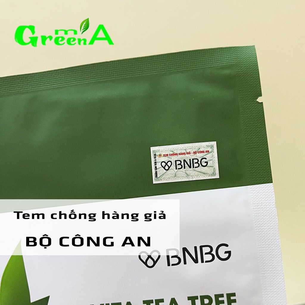 Mặt Nạ Tràm Trà BNBG [Miếng Lẻ] Vita Tea Tree Healing Face Mask Pack Giảm Mụn Thâm Sẹo Thải Độc Da NHẬP KHẨU CHÍNH HÃNG