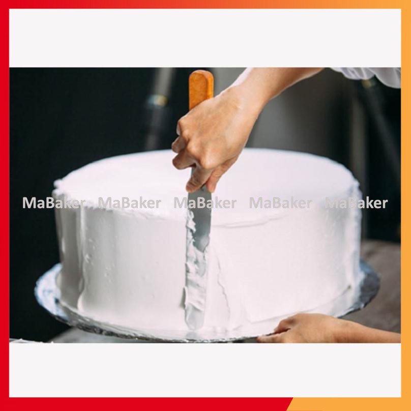 [Freeship] Dao chà láng thẳng cán gỗ cao cấp 32cm, 38cm - MaBaker