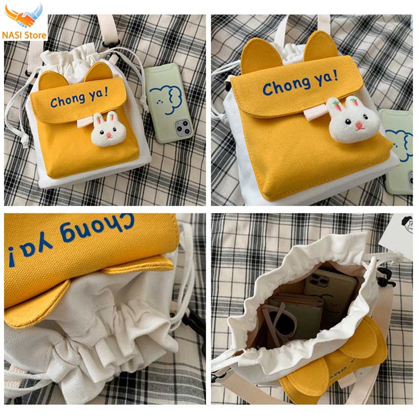 [Túi Cute] Túi đeo chéo nữ Chong ya phong cách Hàn Quốc (T1014) phối màu rất dễ thương - NASI Store