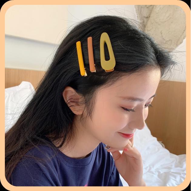 Kẹp tóc đá pastel Vintage cao cấp độc lạ