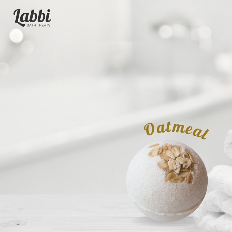 OATMEAL [Labbi] Bath bomb / Viên sủi bồn tắm / Bom tắm