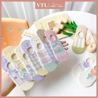 Set 10 đôi tất Design Korea sắc màu sặc sỡ