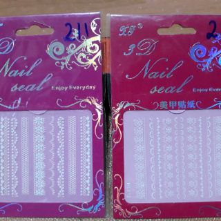 Hình ren trắng trang trí móng