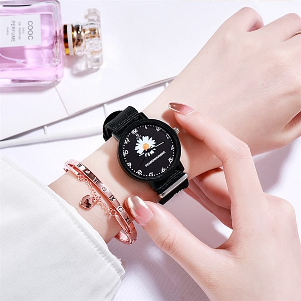 Đồng hồ kim nữ DIJIE dây vải hoa cúc dạ quang 2020 | BigBuy360 - bigbuy360.vn