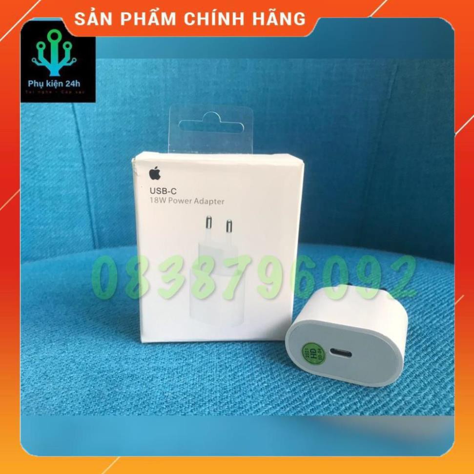 [CHÍNH HÃNG]-Củ sạc nhanh 18W sử dụng mọi dòng I.P cáp sạc nhanh USB-C to Llghtnlng với 8/8P/X/XS/11/11Pro