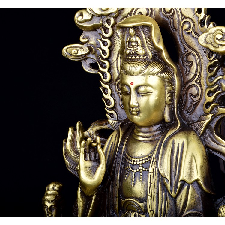 Tượng quán thế âm Bồ Tát bằng đồng thau phong thủy Hồng Thắng