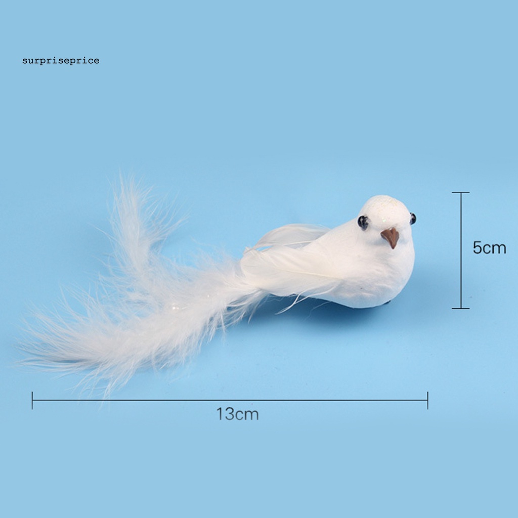 Bộ 2 Chim Bồ Câu Nhân Tạo Sống Động Dùng Trang Trí Nhà Cửa/ Tiệc Cưới