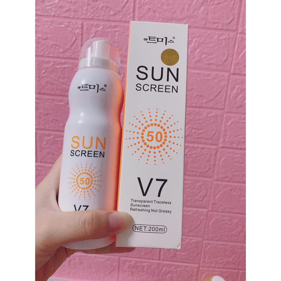 KEM CHỐNG NẮNG V7 SUN SCREEN HÀN QUỐC DẠNG XỊT