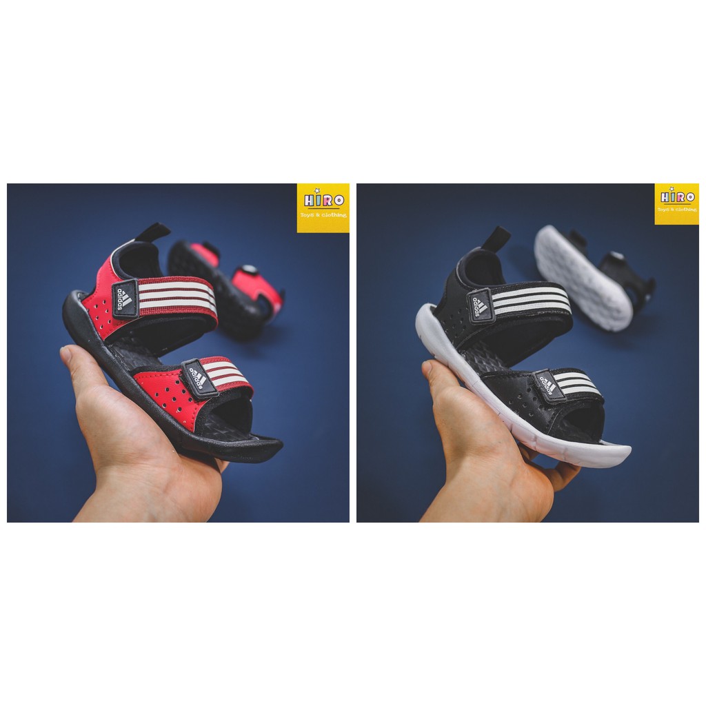 Giày sandal bé trai Adidas siêu nhẹ quai dán size 22-37 (2 màu đen - đỏ)- Sandal Adidas cho bé