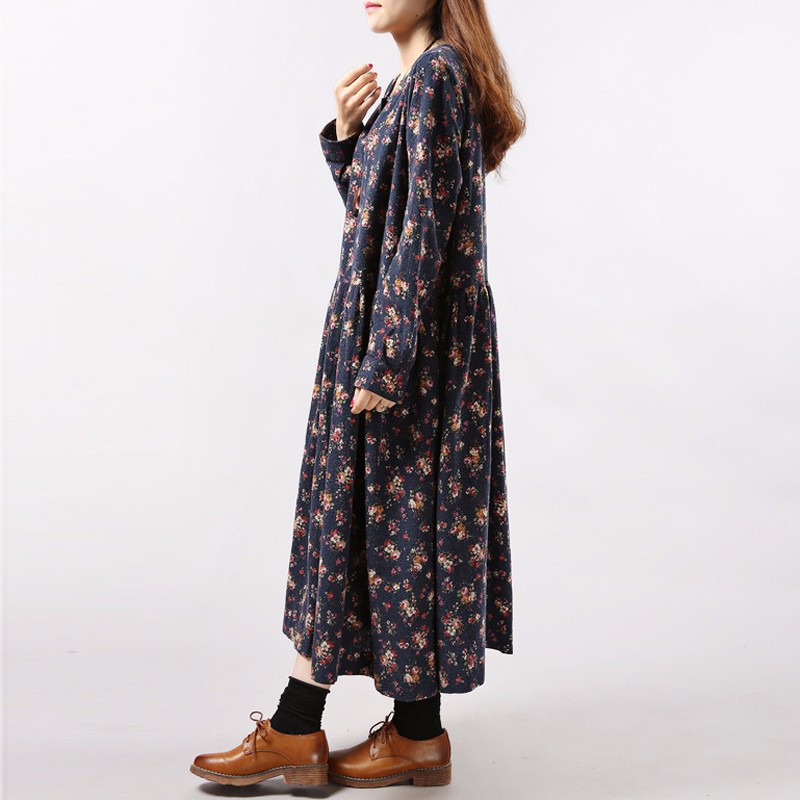 Đầm maxi in họa tiết hoa size lớn trang nhã xinh xắn dành cho nữ | BigBuy360 - bigbuy360.vn