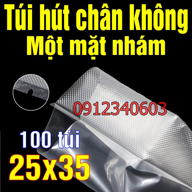 Túi Hút Chân Không Một Mặt Nhám Size 25x35cm [Tổng 100 Túi]