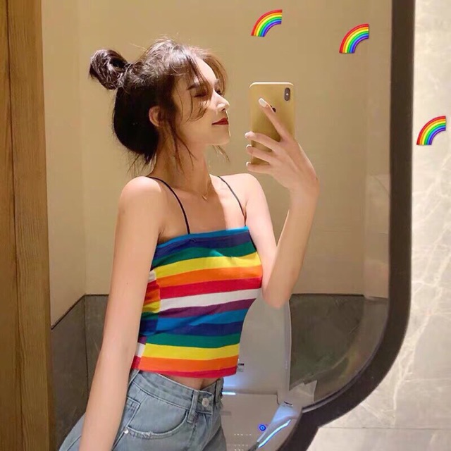 [Mã FAMAYWA giảm 10K đơn 50K] [VIDEO] Áo 2 dây bún croptop 7 màu | BigBuy360 - bigbuy360.vn